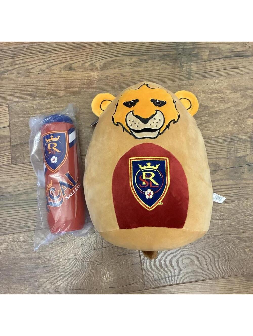 Real Salt Lake soccer team plush lion and water bottle #soccer #mls